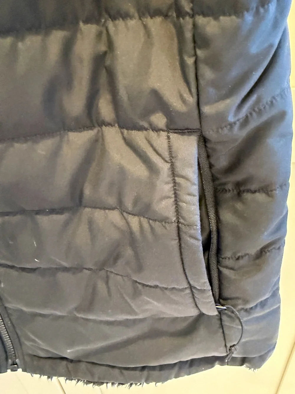 The North Face Black Quilted Fleece-Lined Vest - reversible